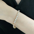 [⭐JeweliWhal jewelrys]TENNIS BRACELET WITH FULL DIAMOND SETTING