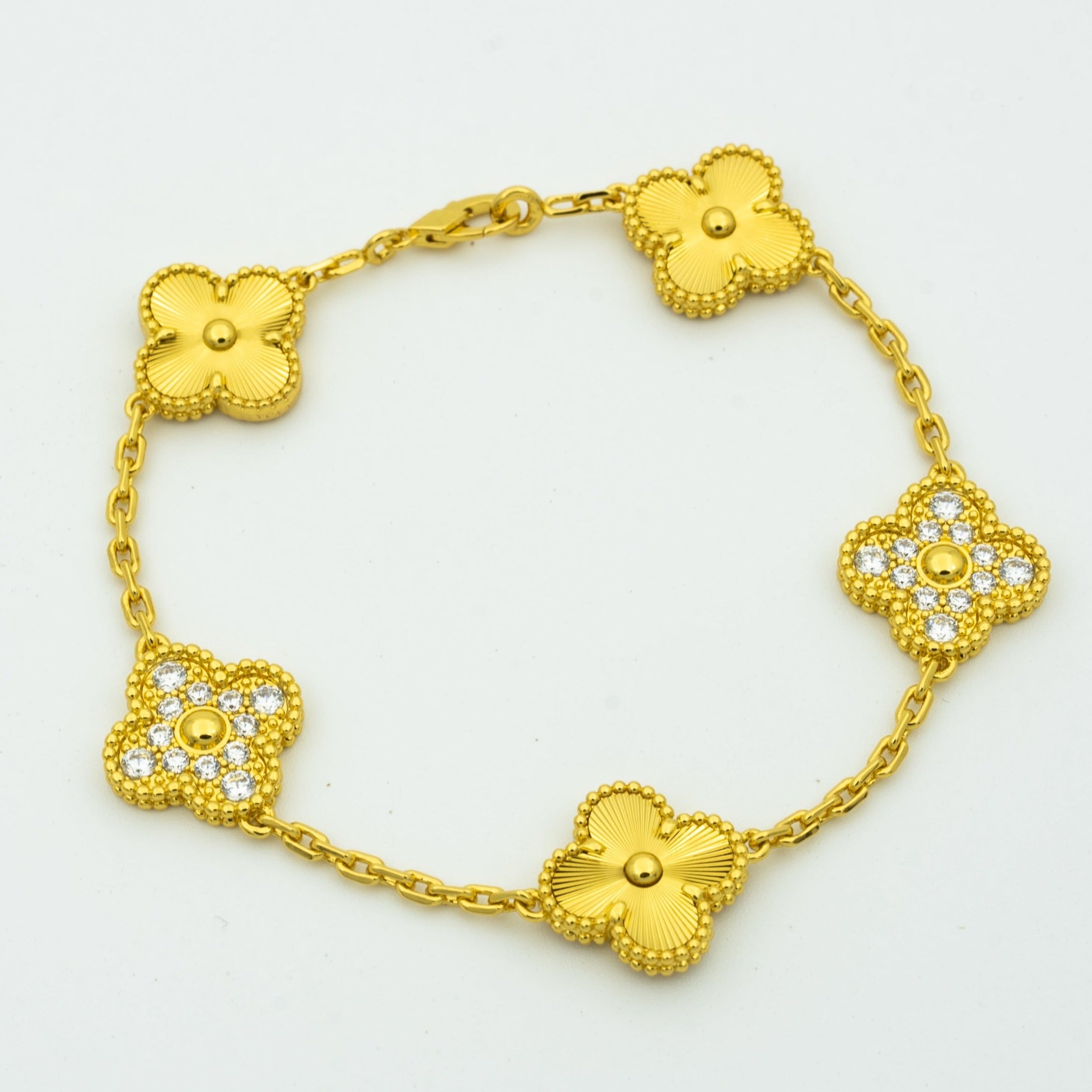 [⭐JeweliWhal] CLOVER 5 MOTIF LASER BRACELET COLLECTION