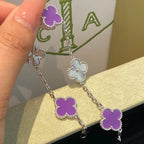 [⭐JeweliWhal] CLOVER 5 MOTIF VIOLET BRACELET COLLECTION
