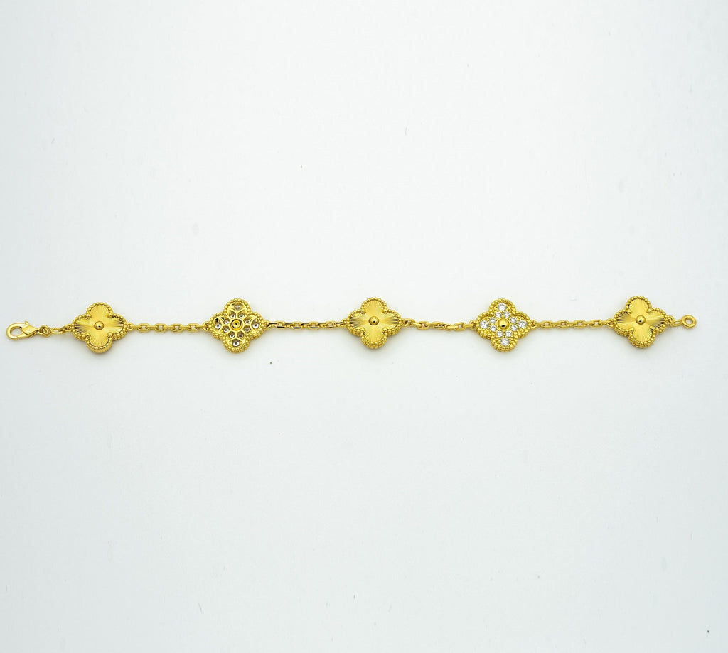 [⭐JeweliWhal] CLOVER 5 MOTIF LASER BRACELET COLLECTION
