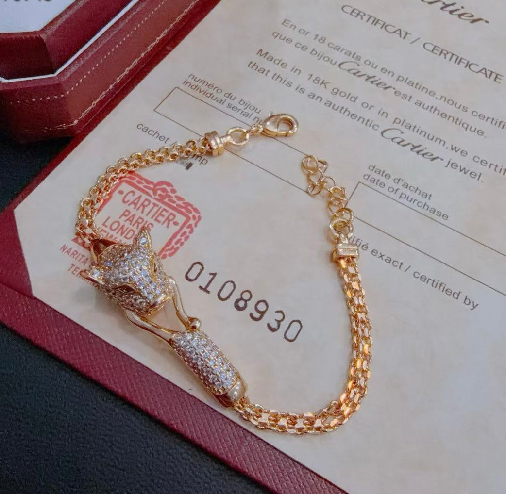 [⭐JeweliWhal Jewelry] PANTHERE  BRACELET DIAMONDS