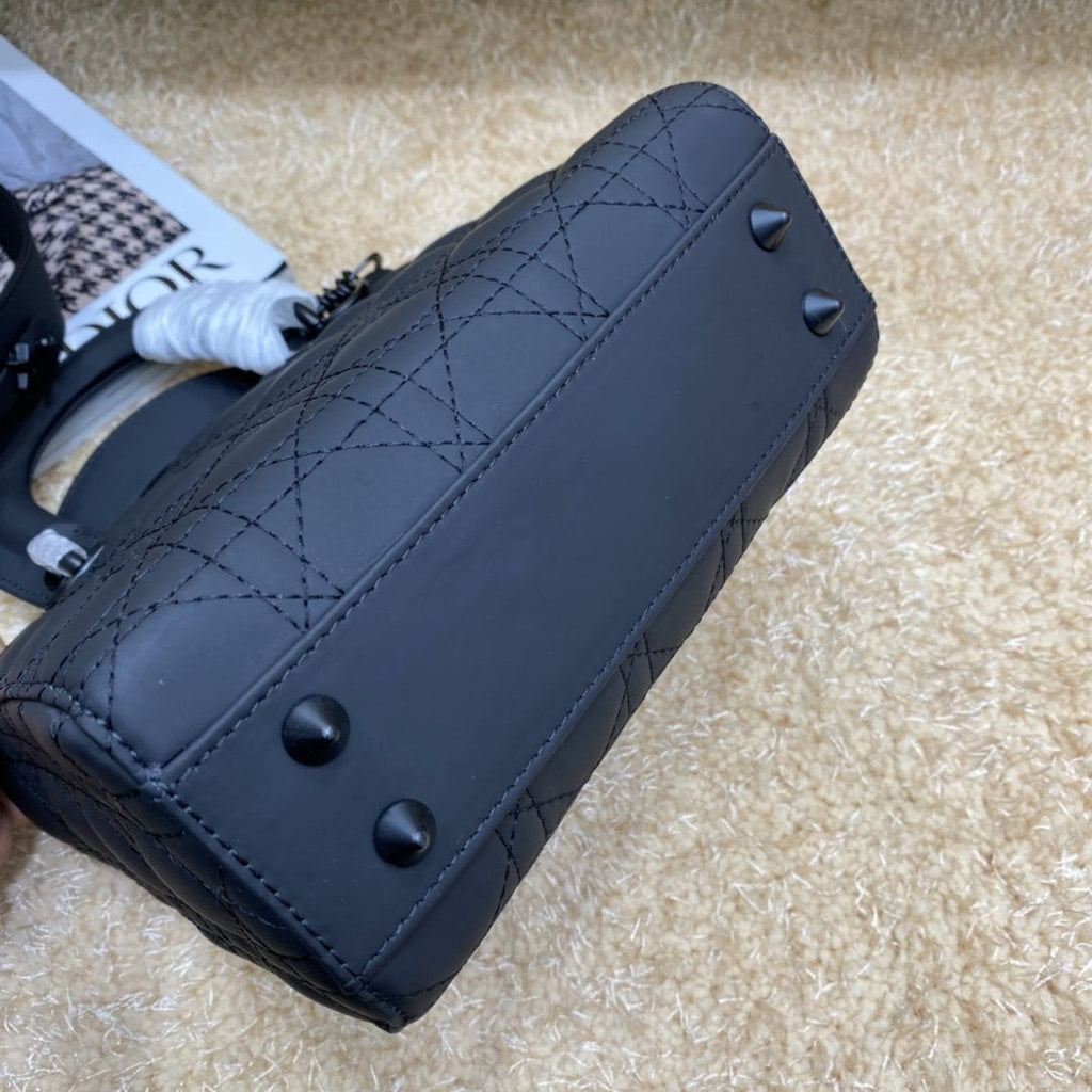 レディマイABCバッグ 20cm ブラック ウルトラメット カナージュ カーフスキン