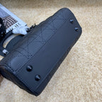 レディマイABCバッグ 20cm ブラック ウルトラメット カナージュ カーフスキン