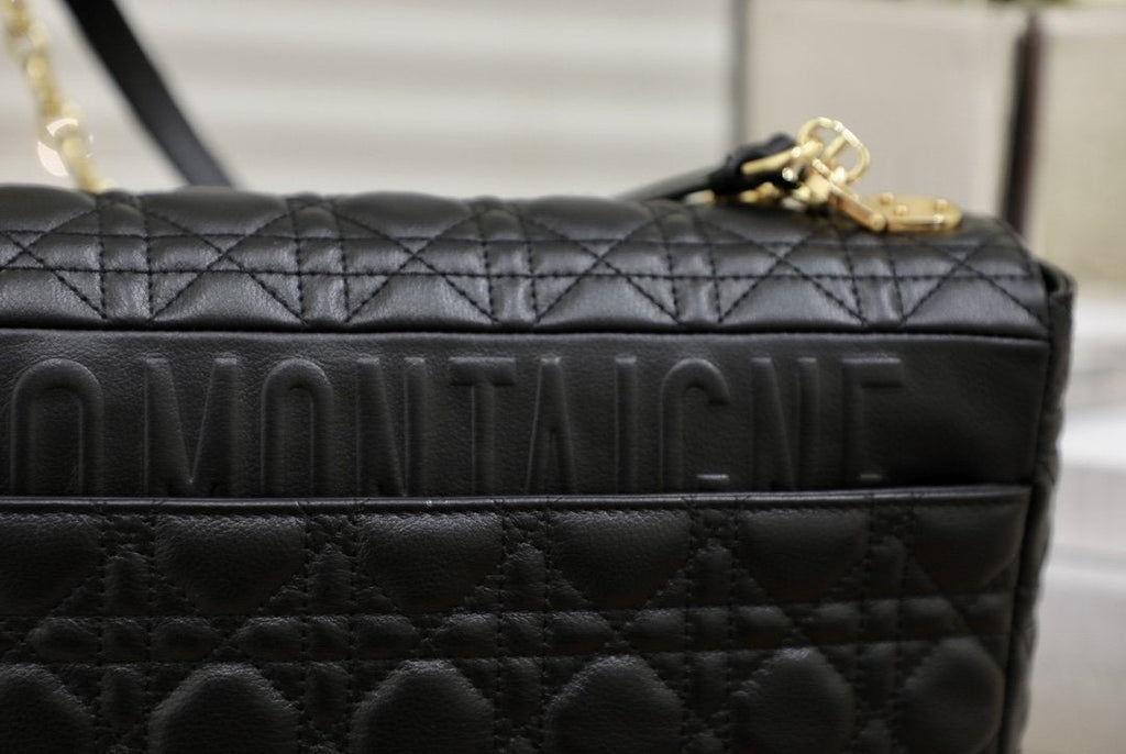 ラージ カロバッグ 28 ブラック サプル カナージュ カーフスキン