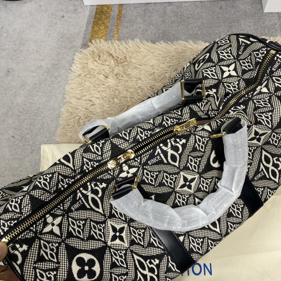 LV キーポル バンドリエール 45 1854 ジャカード グレー