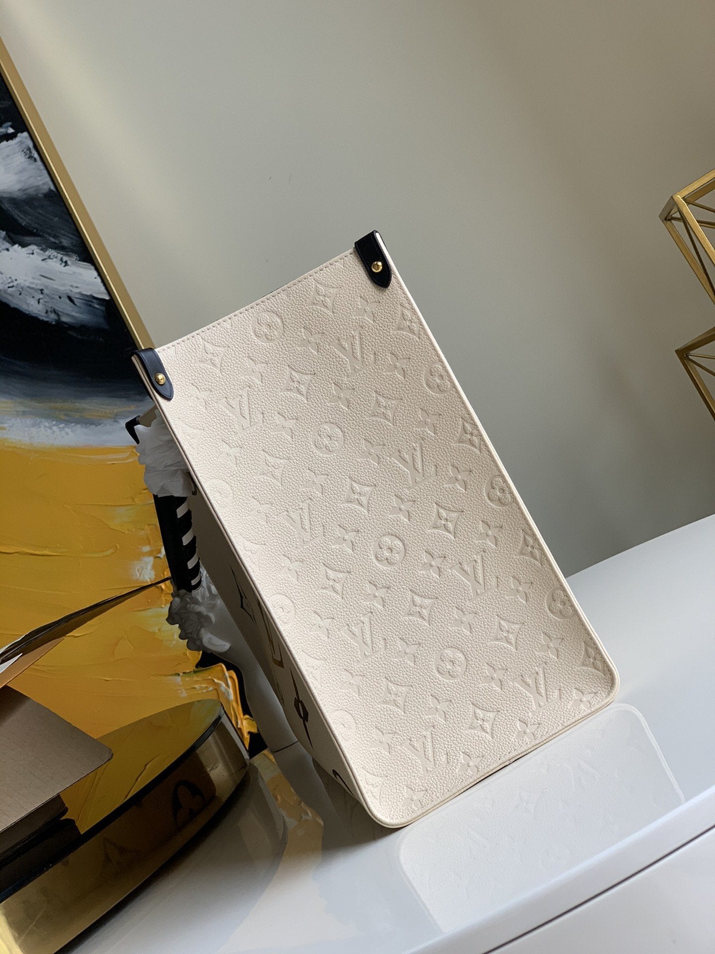 クラフティ オンザゴー GM 41 クリームブラック モノグラム ジャイアントキャンバス