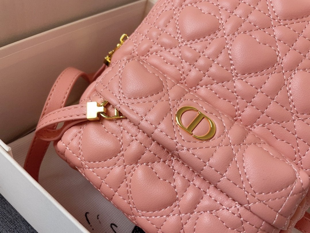 スモールバックパック ピンク カナージュ ラムスキン