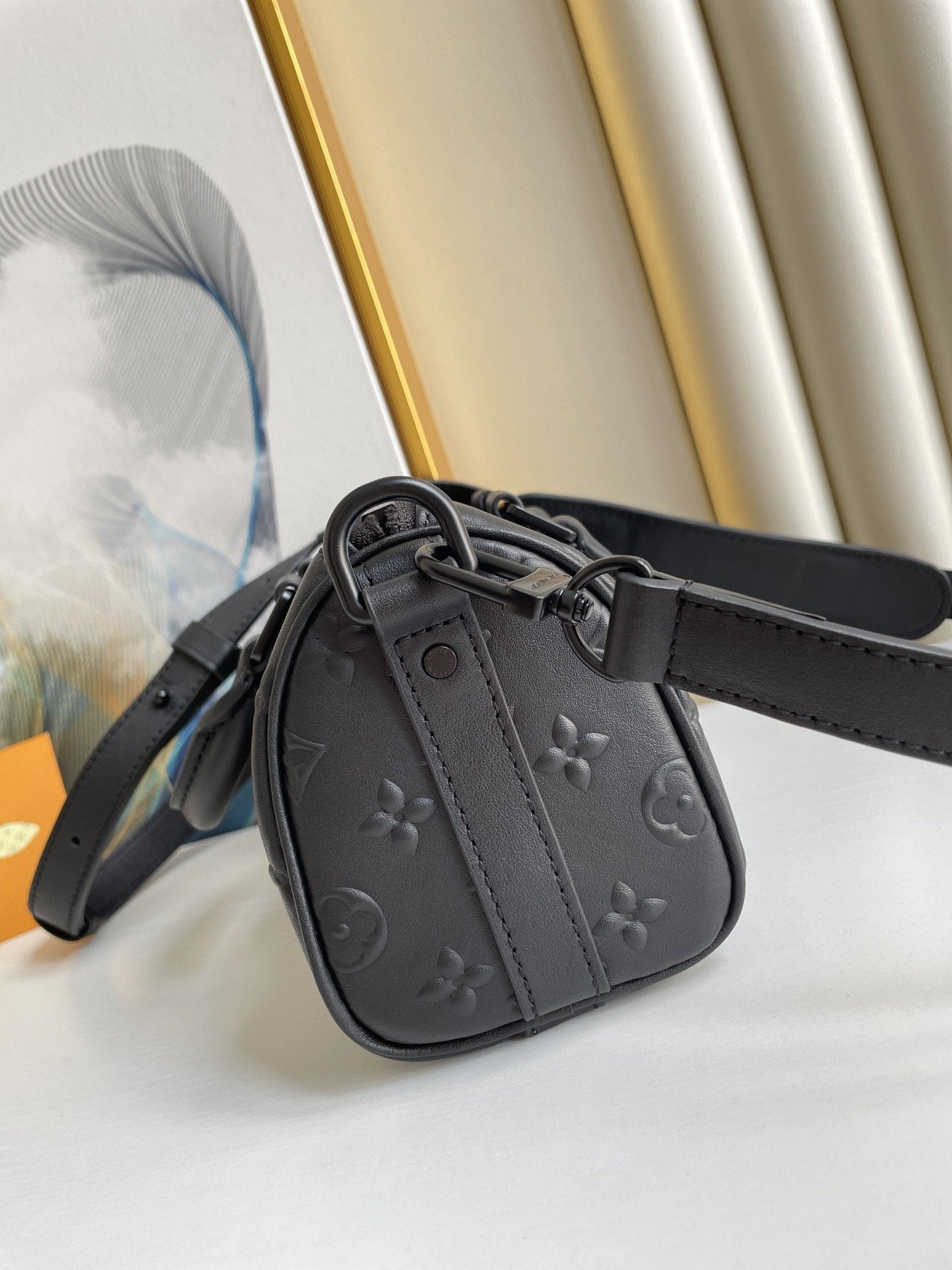 キーポル XS 21cm ブラック モノグラムシール