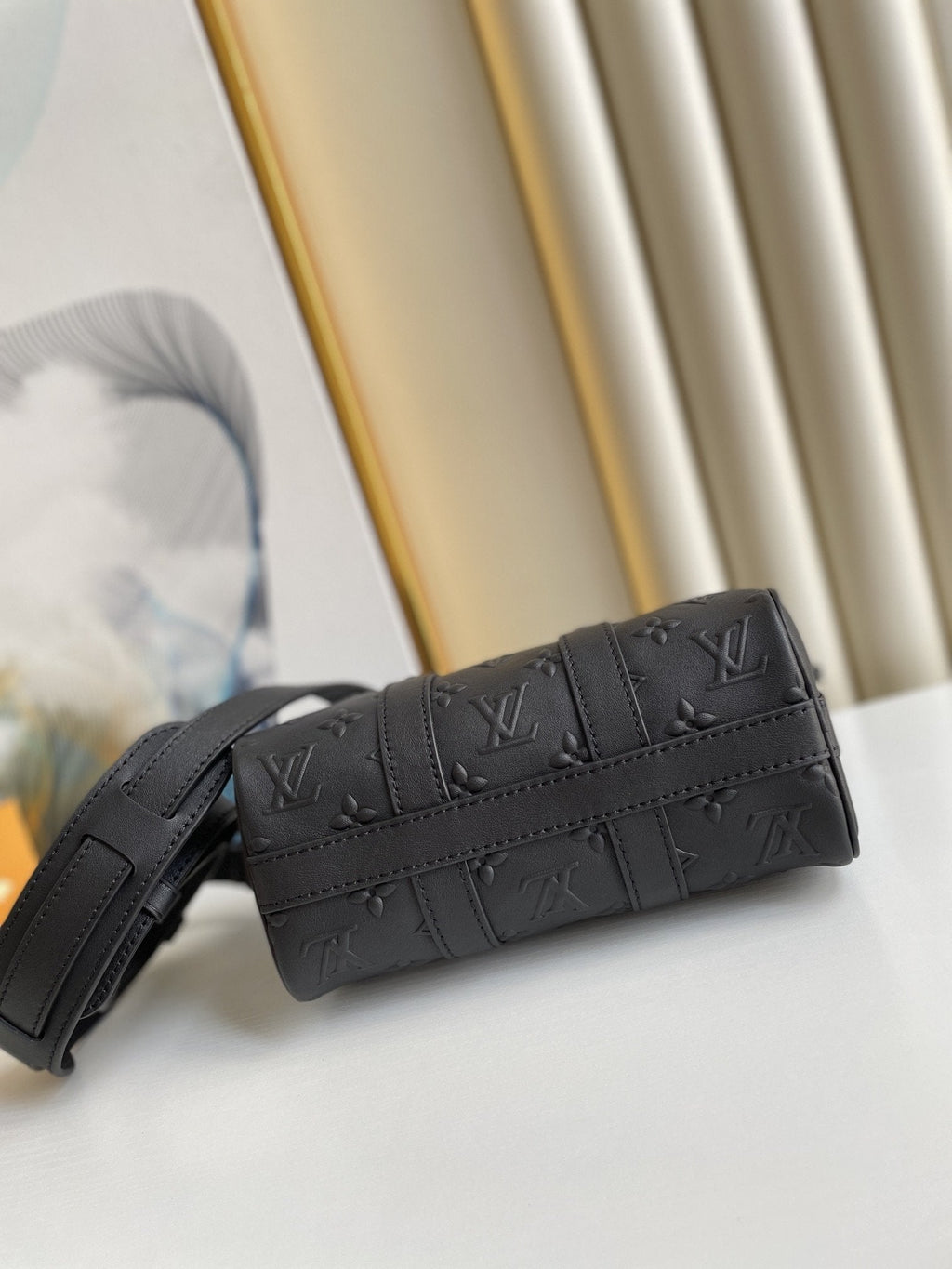 キーポル XS 21cm ブラック モノグラムシール