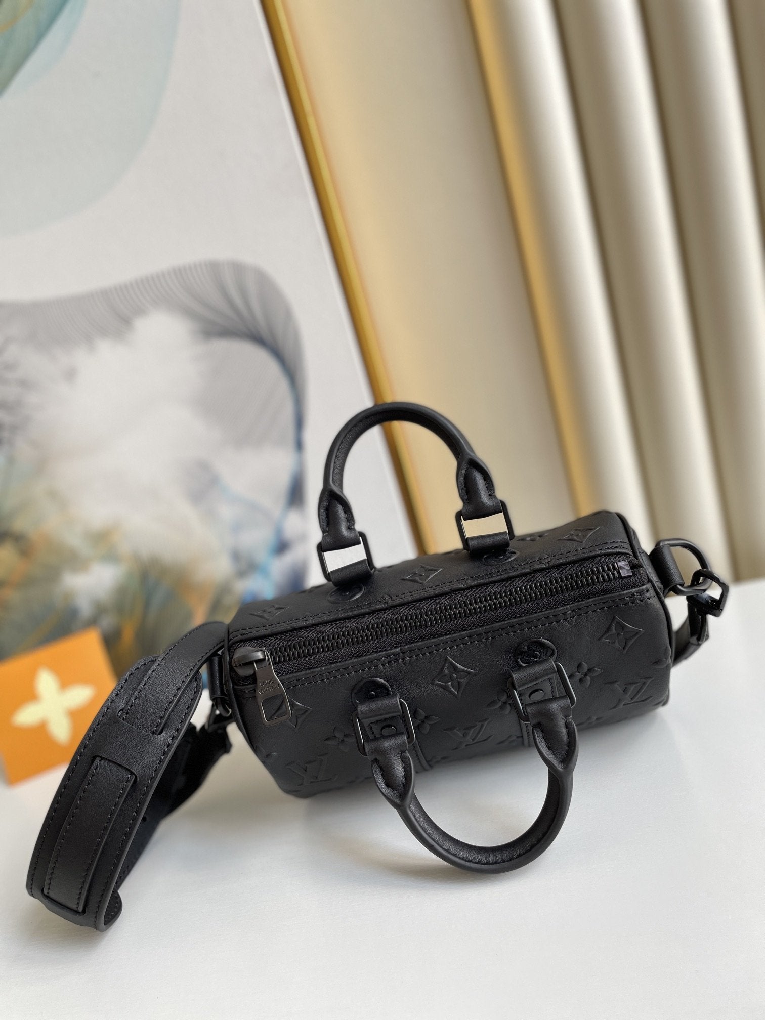 キーポル XS 21cm ブラック モノグラムシール