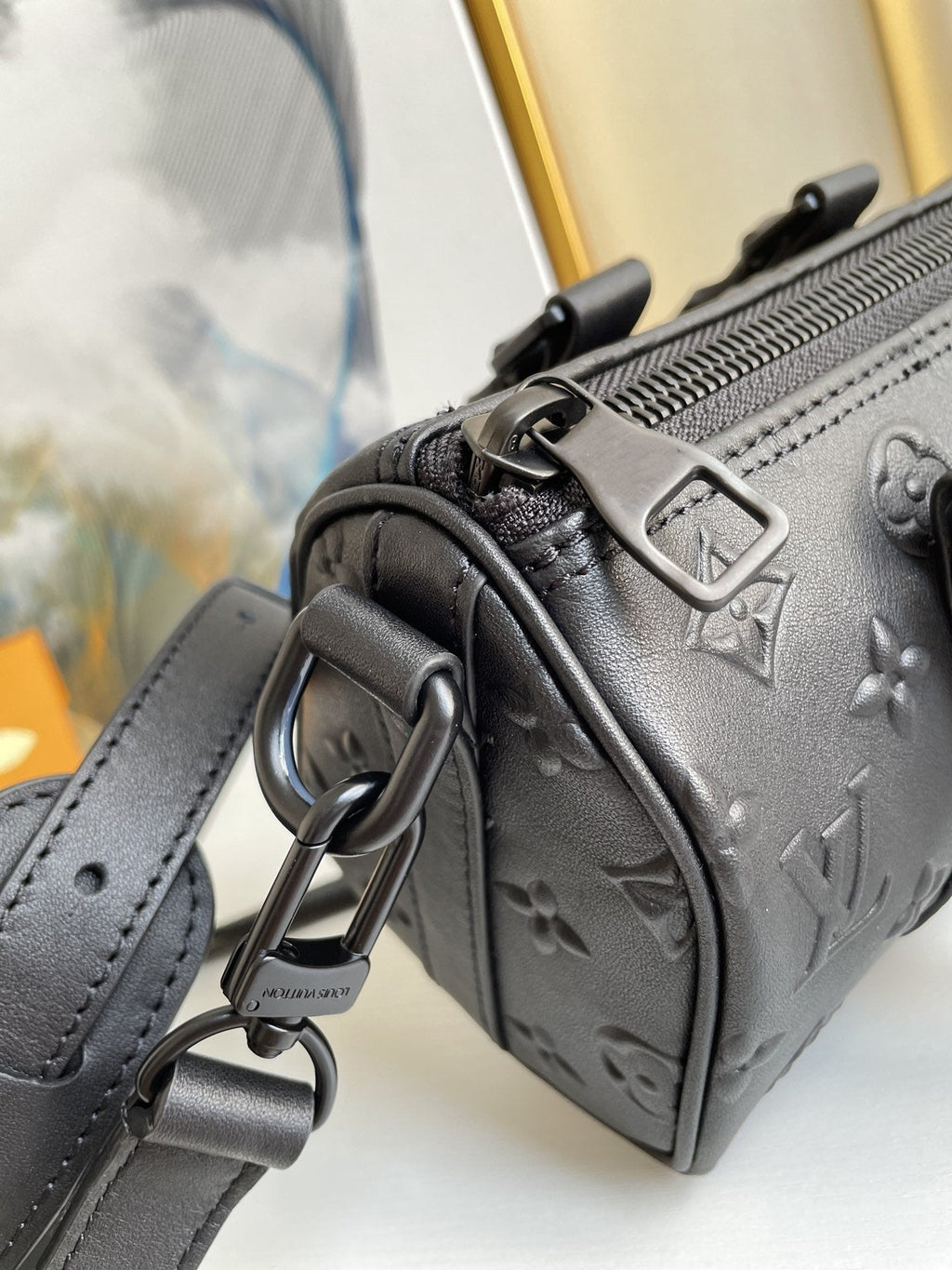 キーポル XS 21cm ブラック モノグラムシール