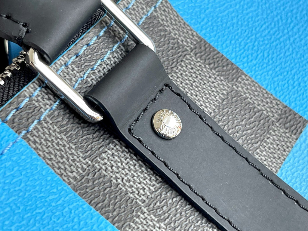 キーポル 50 バンドリエール ブルー ダミエ グラファイト