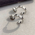 [⭐JeweliWhal]LOVE EARRINGS 2.65MM SILVER