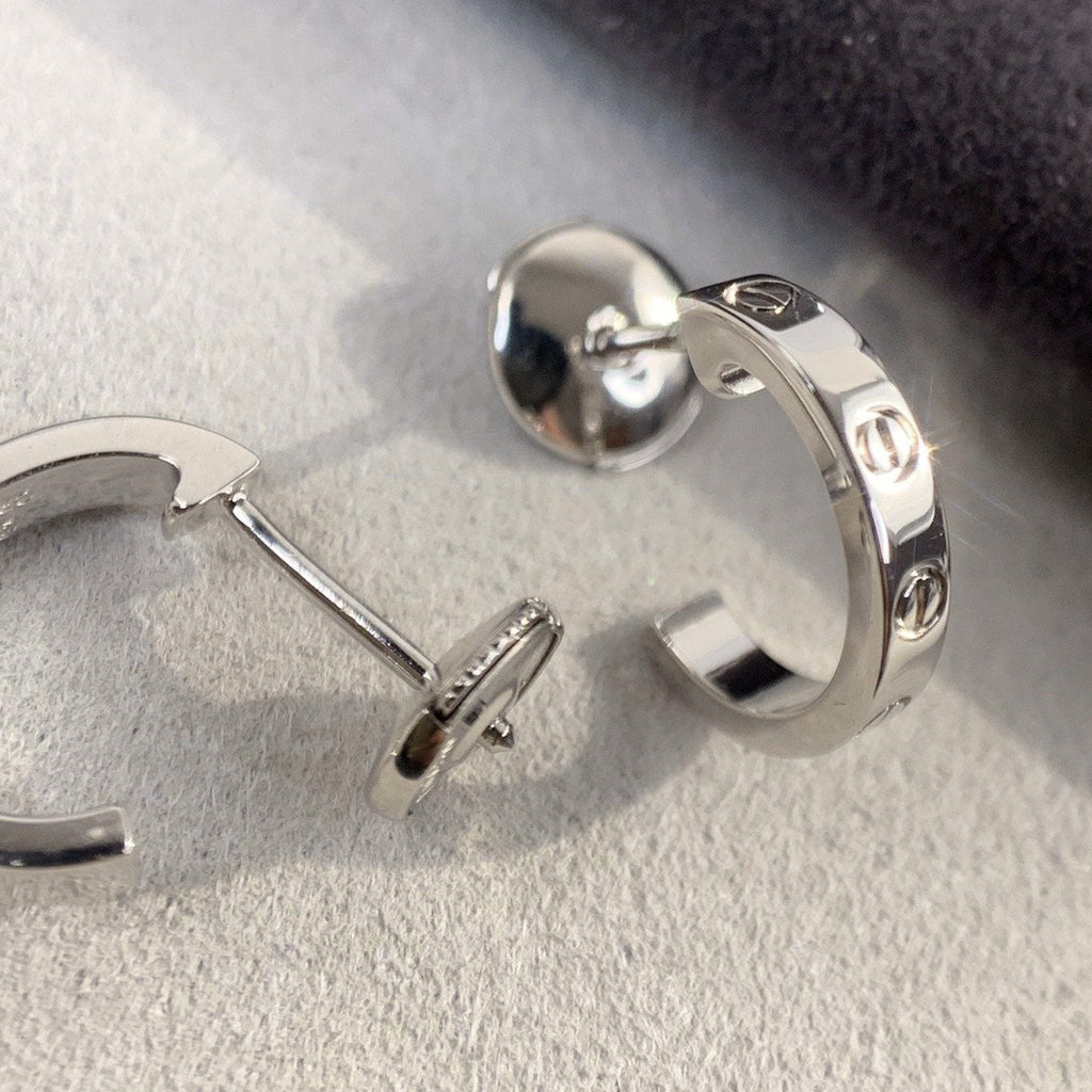 [⭐JeweliWhal]LOVE EARRINGS 2.65MM SILVER