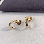 [⭐JeweliWhal]LOVE EARRINGS 2.65MM PINK GOLD