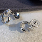 [⭐JeweliWhal]JUSTE EARRINGS SILVER DIAMONDS
