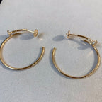 [⭐JeweliWhal]JUSTE EARRINGS GOLD DIAMONDS 1.8MM
