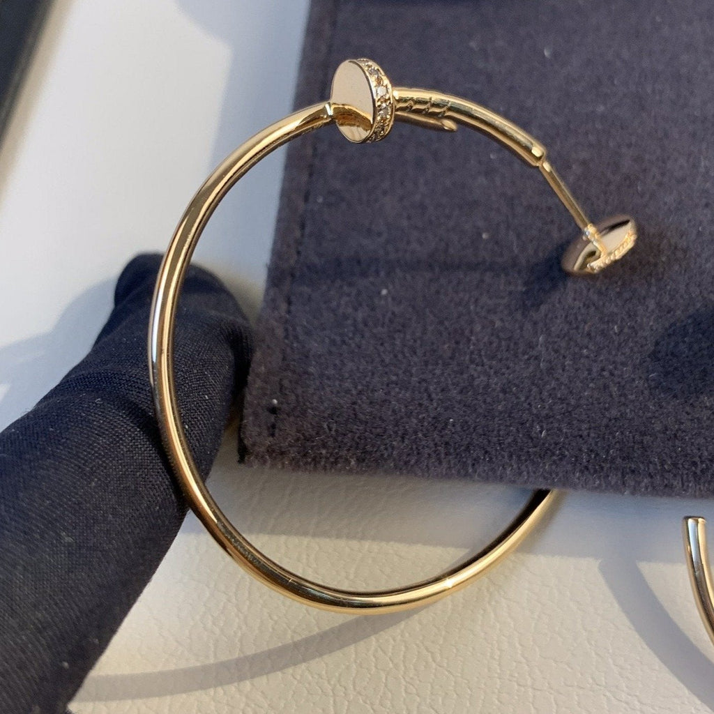 [⭐JeweliWhal]JUSTE EARRINGS GOLD DIAMONDS 1.8MM