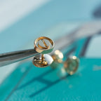 [⭐JeweliWhal]LOVE EARRINGS PINK GOLD 10MM