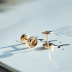 [⭐JeweliWhal]LOVE EARRINGS PINK GOLD 10MM