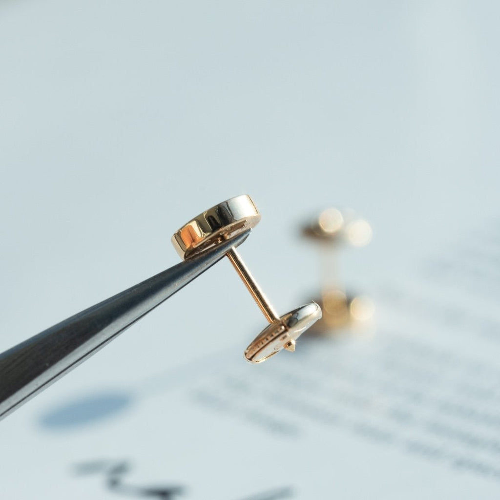 [⭐JeweliWhal]LOVE EARRINGS PINK GOLD 10MM