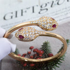 [⭐JeweliWhal]SERPENTI BRACELET PINK GOLD DIAMOND DOUBLE SNAKE