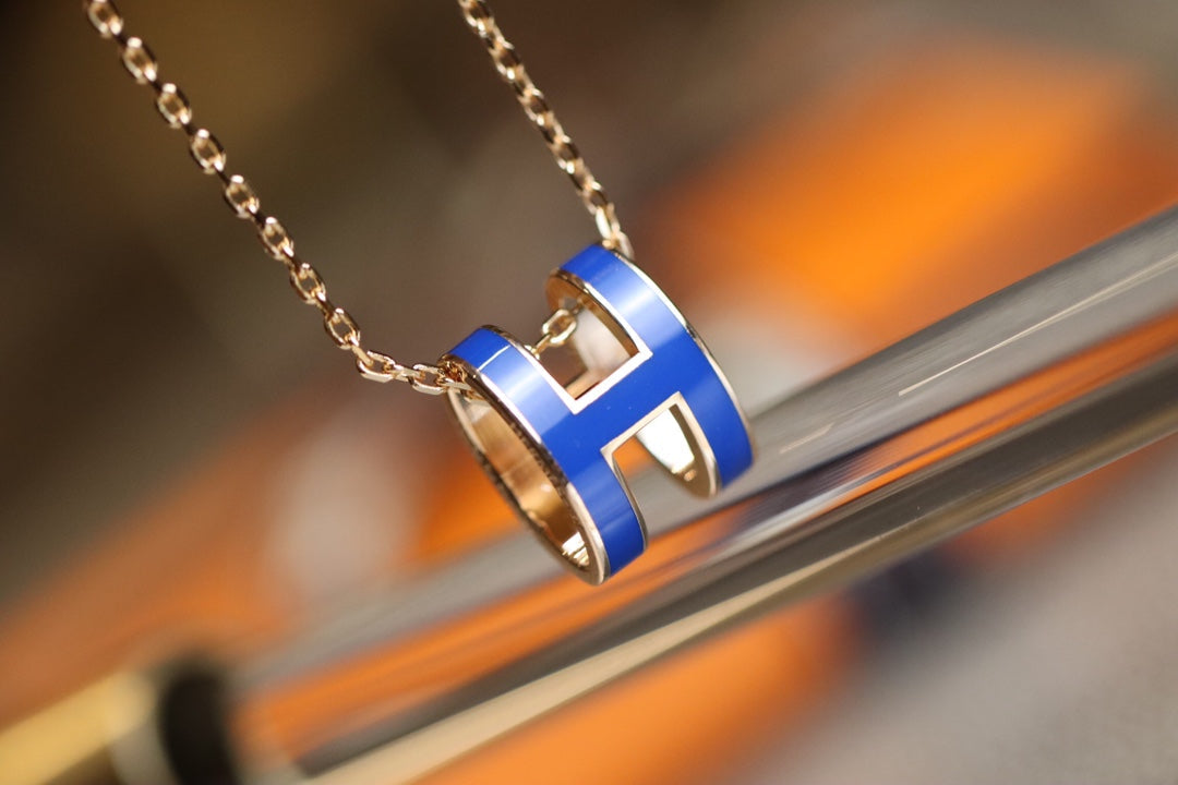 [⭐JeweliWhal]POP H PEDANT PINK GOLD