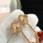 [⭐JeweliWhal]CLOVER 2 MOTIF  LASER CARNELIAN EARRINGS