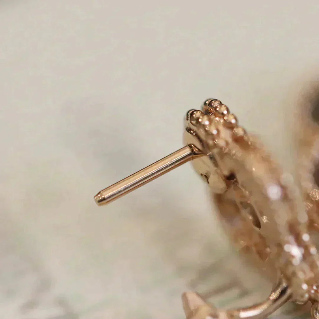 [⭐JeweliWhal]クローバー ミディアム 1モチーフ フルダイヤモンド イヤリング