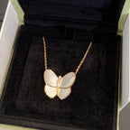 [⭐JeweliWhal]BUTTERFLY GOLD MOP DIAMOND NECKLACE