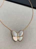 [⭐JeweliWhal]BUTTERFLY GOLD MOP DIAMOND NECKLACE
