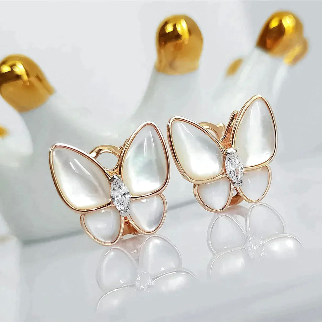 [⭐JeweliWhal]BUTTERFLY MOP DIAMOND EARRINGS