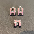 [⭐JeweliWhal]MINI POP H SILVER EARRINGS PINK