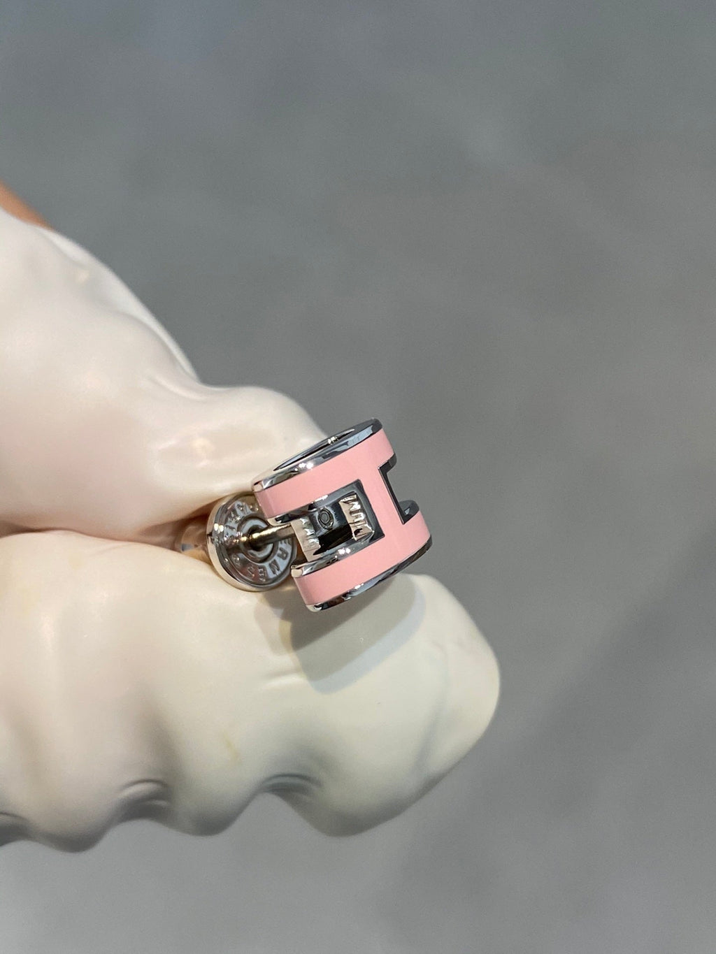 [⭐JeweliWhal]MINI POP H SILVER EARRINGS PINK