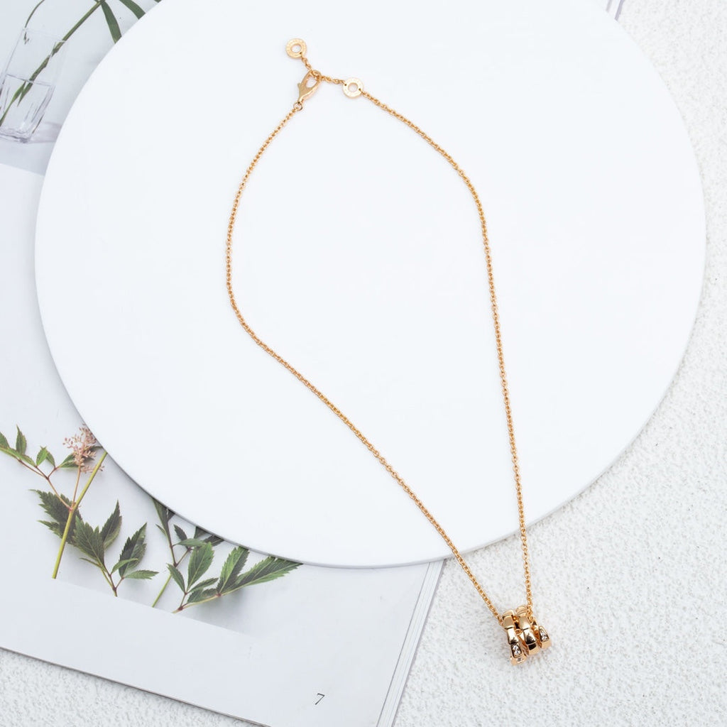 [⭐JeweliWhal]SERPENTI PINK GOLD NECKLACE DIAMOND