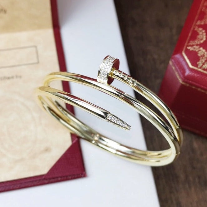 [⭐JeweliWhal]JUSTE BRACELET 3.5MM DOUBLE ROW DIAMOND