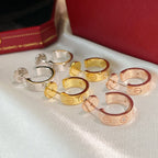 [⭐JeweliWhal]LOVE EARRINGS 5.7MM 2 DIAMONDS