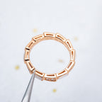 [⭐JeweliWhal]セルペンティリング ピンクゴールド ダイヤモンド モップ 3mm