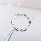 [⭐JeweliWhal]セルペンティリング シルバー ダイヤモンド ブラック モップ 3mm