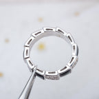 [⭐JeweliWhal]SERPENTI RING SILVER DIAMOND BLACK MOP 4MM