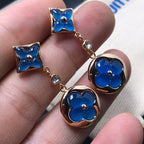 [⭐JeweliWhal]STAR AND SUN AGATE DIAMOND EARRINGS