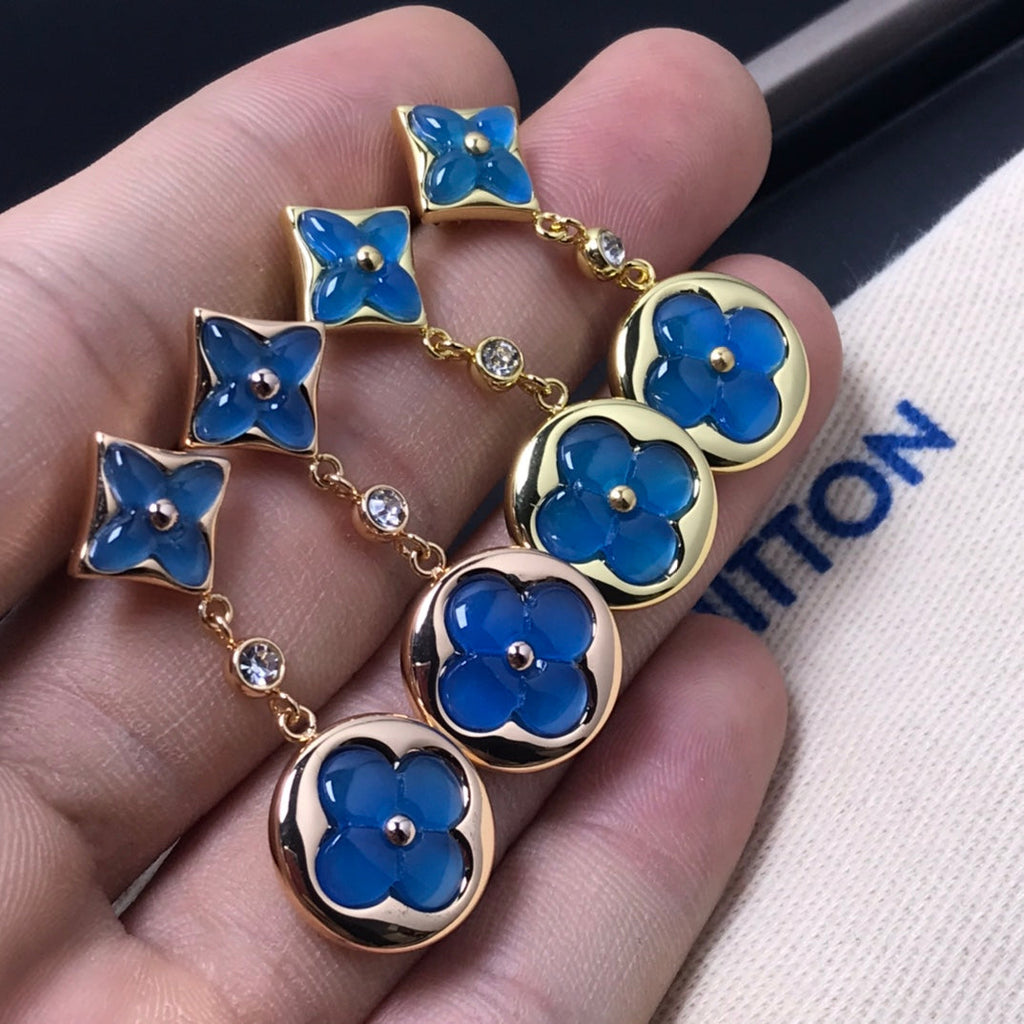 [⭐JeweliWhal]STAR AND SUN AGATE DIAMOND EARRINGS