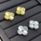 [⭐JeweliWhal]CLOVER MINI 9.5MM LASER EARRINGS