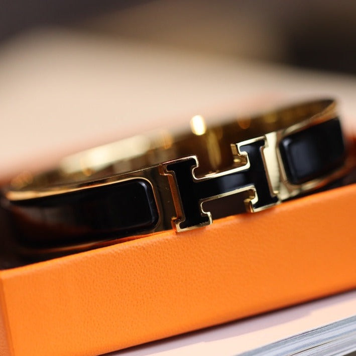 [⭐JeweliWhal]Hブレスレット 12mm ゴールド