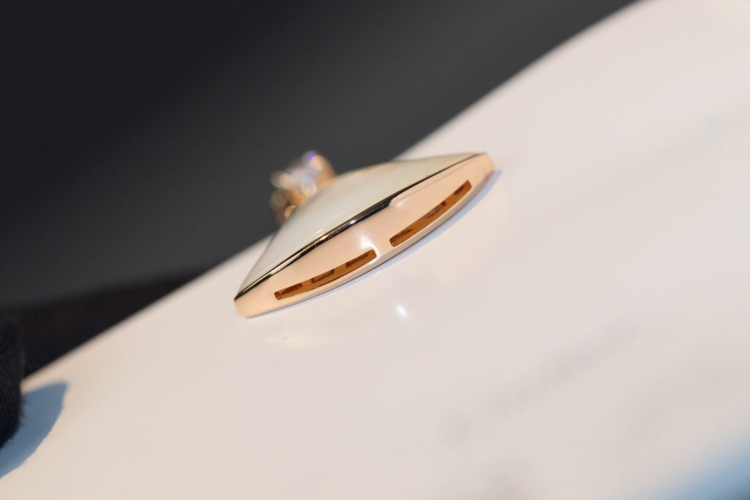 [⭐JeweliWhal]ドリームネックレス ホワイトモップ ピンクゴールド ダイヤモンド1個