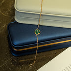 [⭐JeweliWhal]SUN MALACHITE 1 DIAMOND PINK GOLD BRACELET