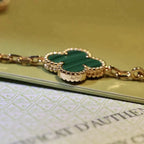 [⭐JeweliWhal] CLOVER 5 MOTIF MALACHITE BRACELET COLLECTION