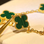 [⭐JeweliWhal] CLOVER 5 MOTIF MALACHITE BRACELET COLLECTION