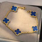 [⭐JeweliWhal] CLOVER 5 MOTIF BLUE AGATE BRACELET COLLECTION
