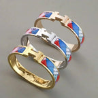 [⭐JeweliWhal]H BRACELET DOTTED BORDER 12MM